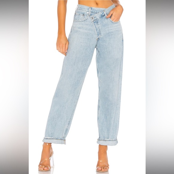 Agolde Denim - Agolde Light Wash Straight Leg Jeans
